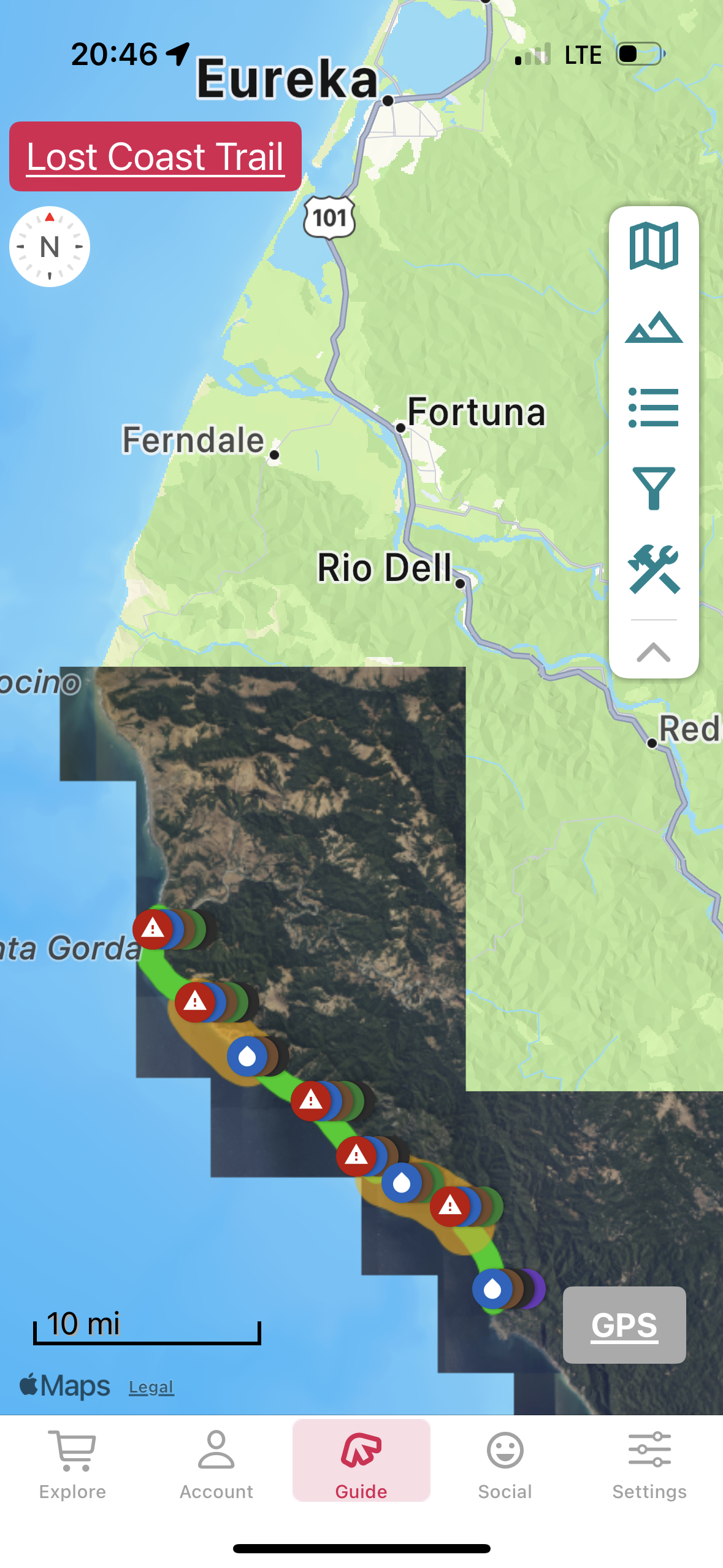 Lost Coast Trail overview 